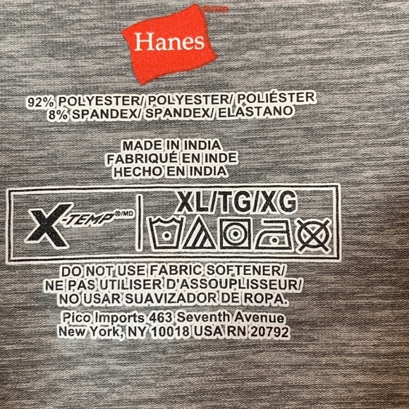 Hanes Men's Big & Tall X-Temp Stretch Jersey Lounge Set Light Grey - XL - Picture 5 of 8